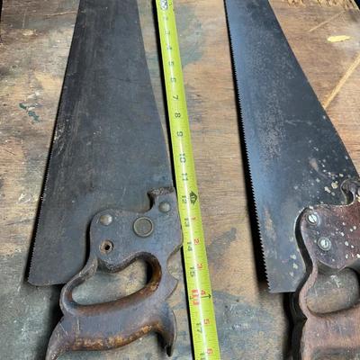 Two Vtg. Hand Saws