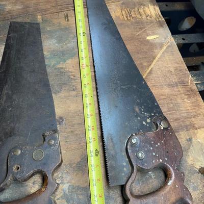 Two Vtg. Hand Saws