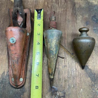Vtg. Brass Plumb Bobs