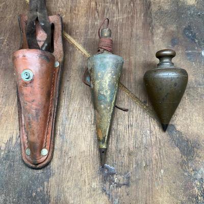 Vtg. Brass Plumb Bobs