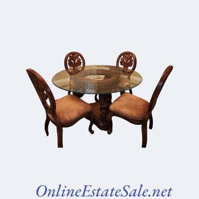 DINING ROOM TABLE AND CHAIRS