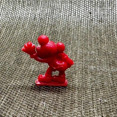 LOT 18 - Mickey Mouse 1950's Red Plastic Gumball Machine Figurine