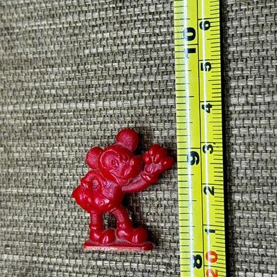 LOT 18 - Mickey Mouse 1950's Red Plastic Gumball Machine Figurine