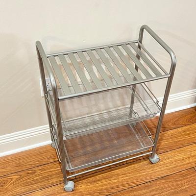 Metal Rolling Cart With Removable Trays