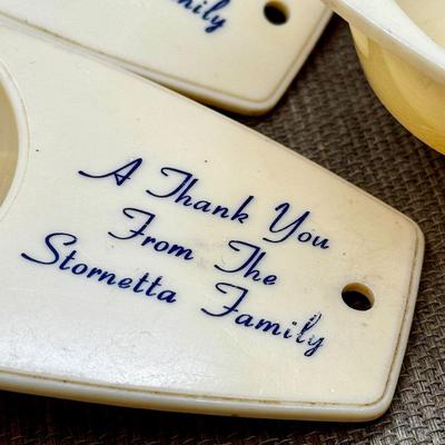 LOT 23 - Vintage Stornetta Dairy /Clover Dairy Egg Strainers