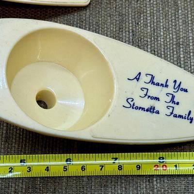 LOT 23 - Vintage Stornetta Dairy /Clover Dairy Egg Strainers