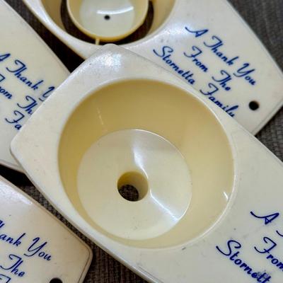 LOT 23 - Vintage Stornetta Dairy /Clover Dairy Egg Strainers