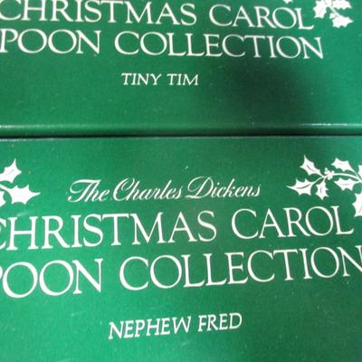 The Charles Dickens Christmas Carol Spoon Collection & Rack
