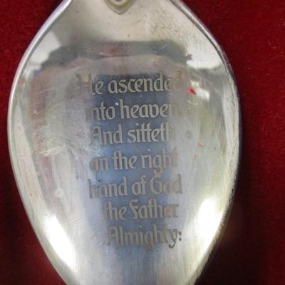 The Franklin Mint Collection Of Apostle Spoons Limited Edition Solid Sterling Silver Approx 445.2 grams