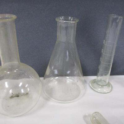 Chemistry Set Beakers Tubes Stir Sticks Graduated Cylinder