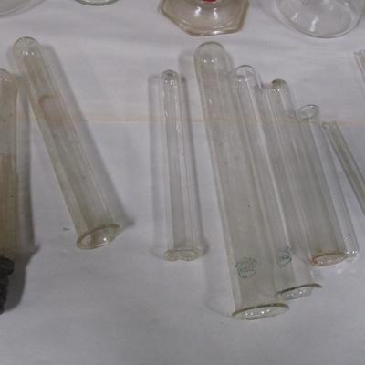 Chemistry Set Beakers Tubes Stir Sticks Graduated Cylinder