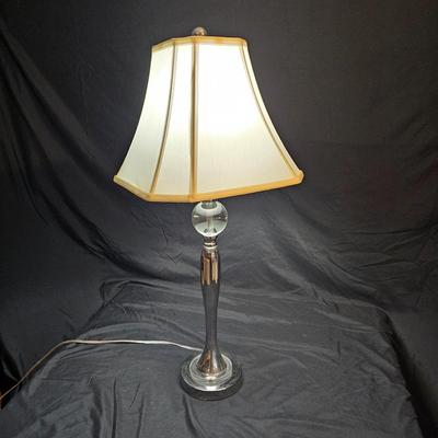 Pair of Chrome & Glass Table Lamp (BD-JS)