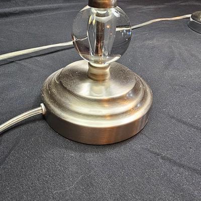 Pair of Chrome & Glass Table Lamp (BD-JS)