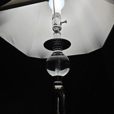 Pair of Chrome & Glass Table Lamp (BD-JS)