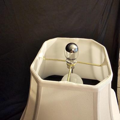 Pair of Chrome & Glass Table Lamp (BD-JS)
