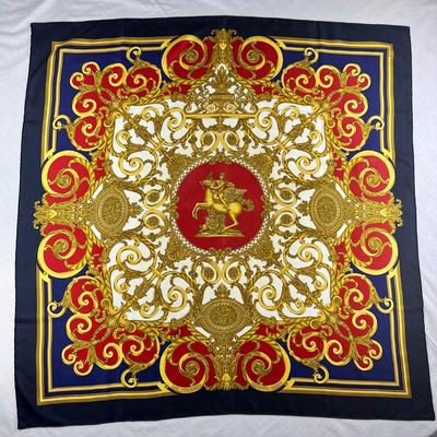 158 Authentic HERMÃˆS Carre 90 Silk Scarf Les Tuileries by Joachim Metz 1990