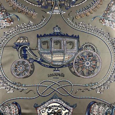 165 Authentic HERMÃˆS Carre 90 Silk Scarf Paperless by Claudia Stuhlhofer Mayr 2000