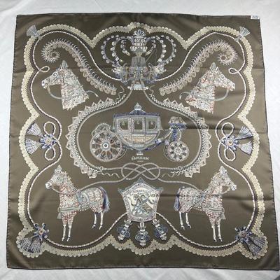 165 Authentic HERMÃˆS Carre 90 Silk Scarf Paperless by Claudia Stuhlhofer Mayr 2000