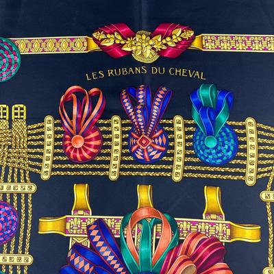 166 Authentic HERMÃˆS Carre 90 Silk Scarf Les Rubens Ducheval by Joachim Metz 1993