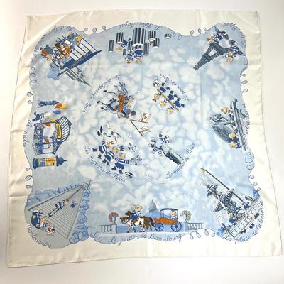 170 Authentic HERMÃˆS Carre 90 Silk Scarf Les Triplets by Nicole Lambert 2005