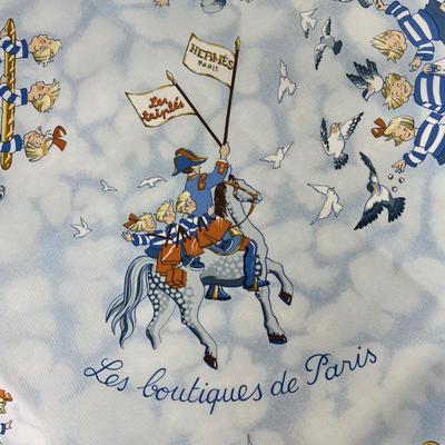 170 Authentic HERMÃˆS Carre 90 Silk Scarf Les Triplets by Nicole Lambert 2005