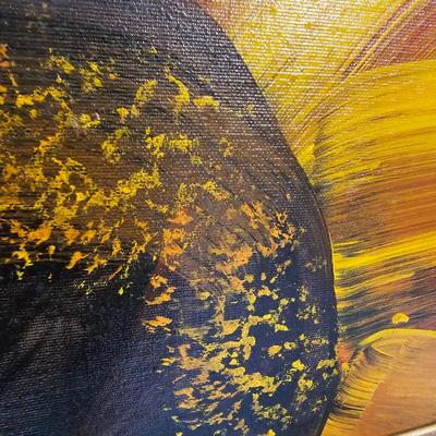 N. Mercer Signed Original Sunflowers Oil on Canvas (BD-JS)