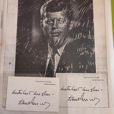 Authentic Signature of President John F. Kennedy