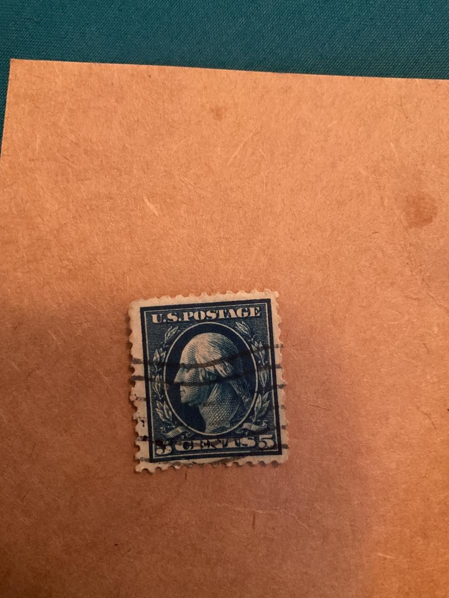 Rare 1909 Washington 5 Cent Stamp