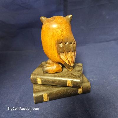 Wooden Owl Paperweight