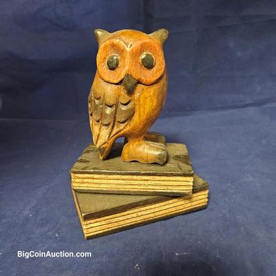 Wooden Owl Paperweight