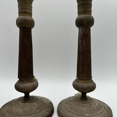 Antique Candle Holders (8 Total)