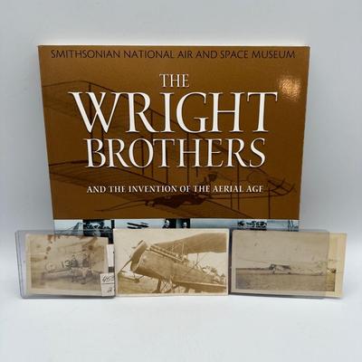 The Wright Brothers Book & (3) Vintage Plane Photographs
