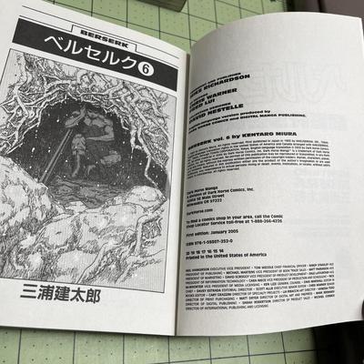 Berserk by Kentaro Miura - Vol 1,3,4,5,6