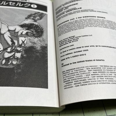 Berserk by Kentaro Miura - Vol 1,3,4,5,6