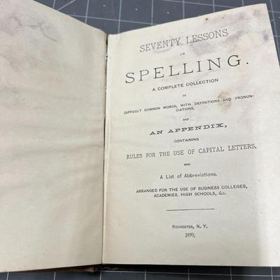 Seventy Lessons in Spelling by Williams & Rogers (1890)