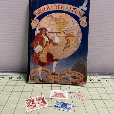 Discoverer Album with Postage Stamps