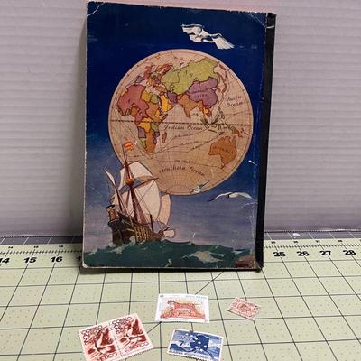Discoverer Album with Postage Stamps