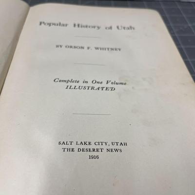 Popular History of Utah by Orson F Whitney (1916)