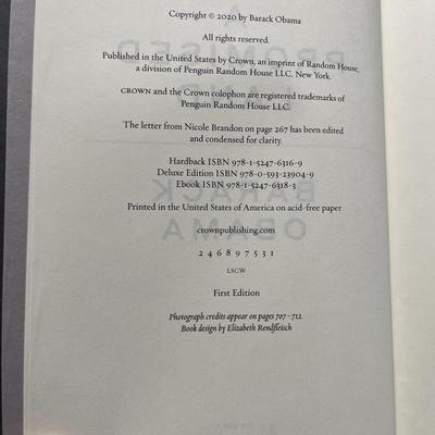 A Promised Land by Barack Obama (2020) First Edition