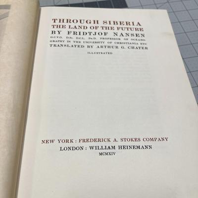 Through Siberia the Land of the Future by Nansen (1914) MCMXIV