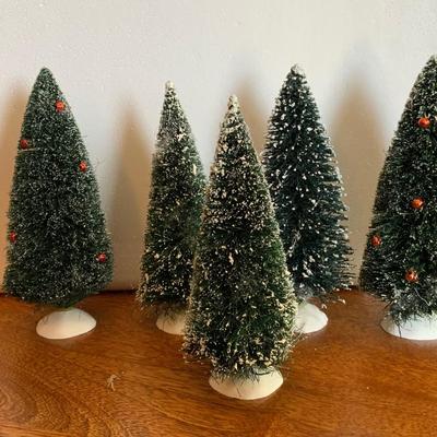 5 Medium Christmas trees ( 2 with bulbs)