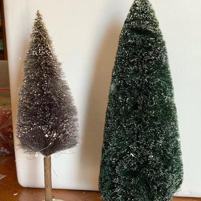 Two tall Christmas trees