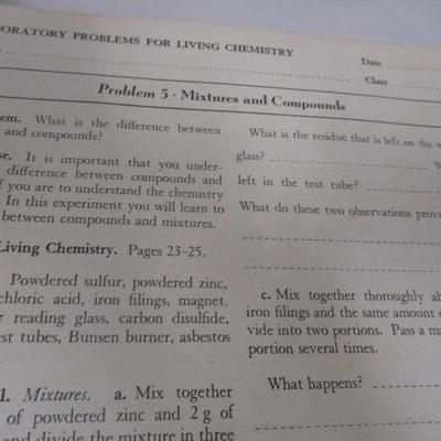 Vintage Laboratory Problems For Living Chemistry