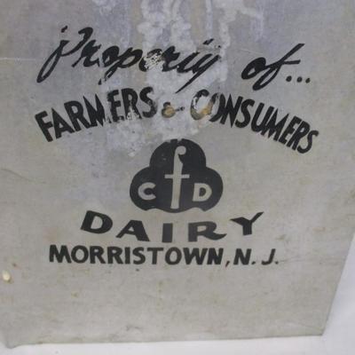 Vintage Dairy Milk Porch Box Farmers Consumers Morristown N.J.