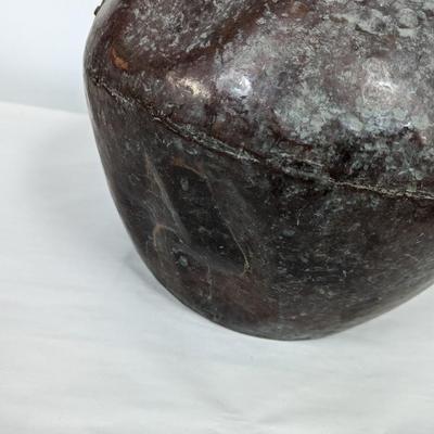 Large Rustic Hand-Crafted Copper Metal Centerpiece or Floor Vase