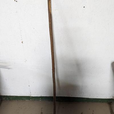 Wooden Spirit Face Carved Walking Stick