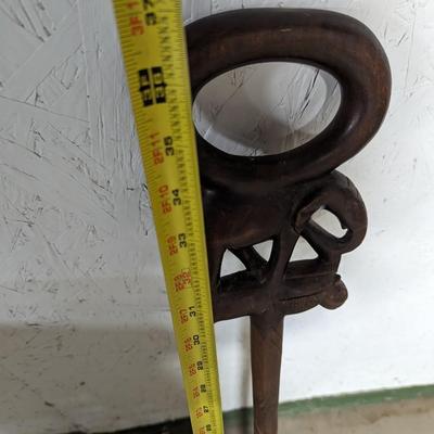 Wooden Elephant Walking Stick