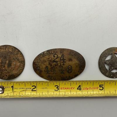 Vintage New Orleans Badges - Dated 1934 & 1954 (3)