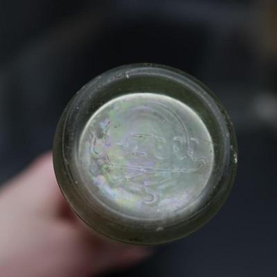Variety (7) Antique Early Clear Glass Bottles