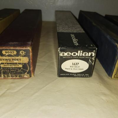 12 PIANO ROLLS FOR A PLAYER PIANO